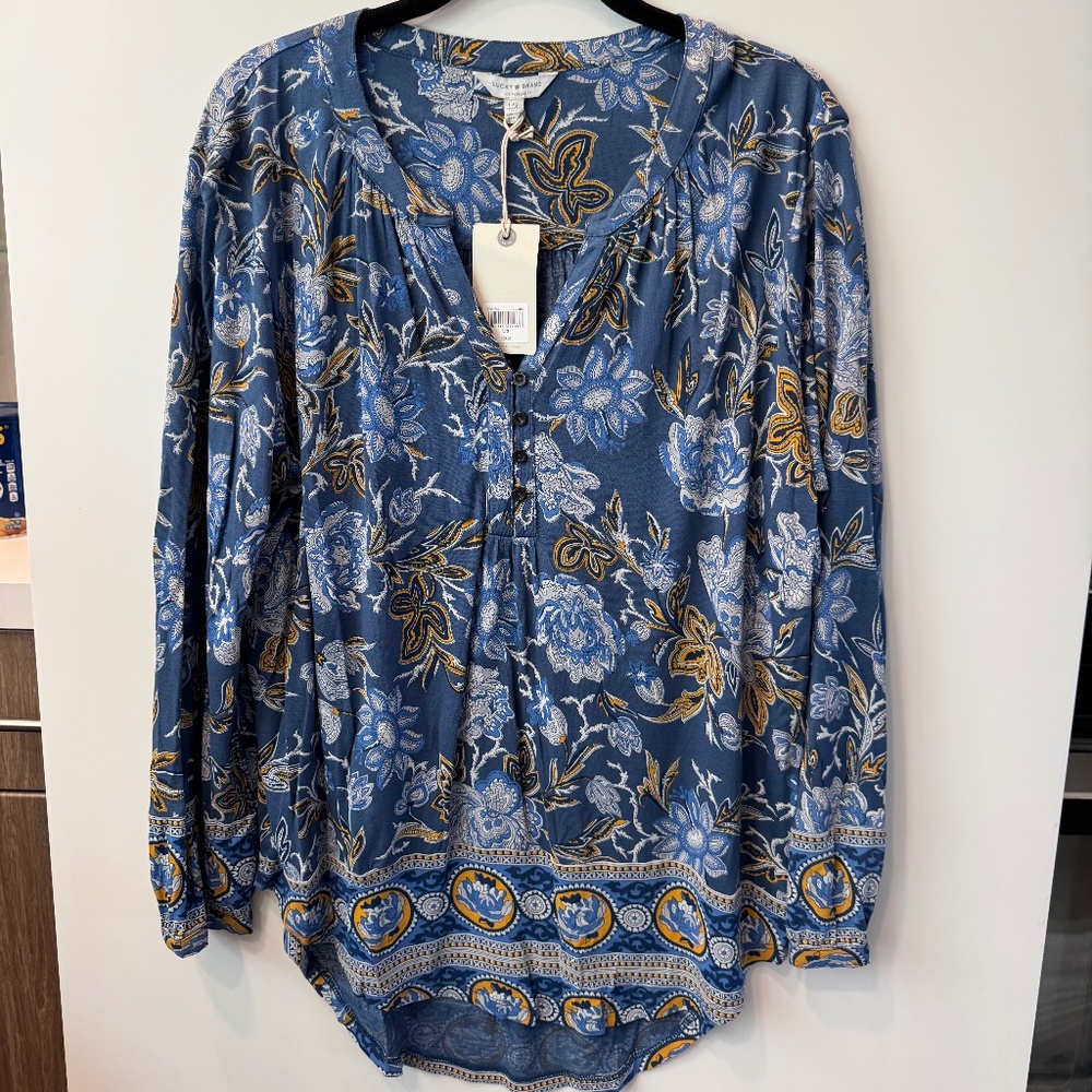 Lucky Brand NWT Floral Paisley Top